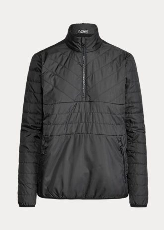 Sudaderas negras con cremallera híbrida de un cuarto de Ralph Lauren para mujer