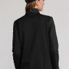 Sudaderas negras con cremallera híbrida de un cuarto de Ralph Lauren para mujer Sudaderas negras con cremallera híbrida de un cuarto de Ralph Lauren para mujer
