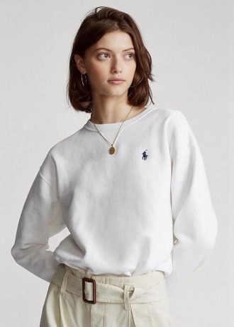 Sudaderas polares Ralph Lauren blancas para mujer