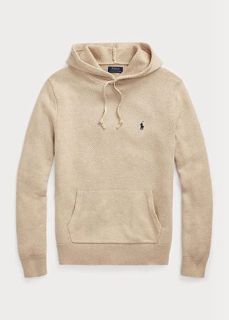 Suéteres con capucha de algodón texturizado Ralph Lauren para hombre en beige Suéteres con capucha de algodón texturizado Ralph Lauren para hombre en beige