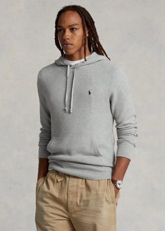 Suéteres con capucha de algodón texturizado Ralph Lauren para hombre en gris Suéteres con capucha de algodón texturizado Ralph Lauren para hombre en gris