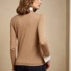 Suéteres de cachemira con cuello Ralph Lauren para mujer en color marrón
