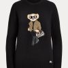 Suéteres de cachemira negros con diseño de oso utilitario de Ralph Lauren para mujer Suéteres de cachemira negros con diseño de oso utilitario de Ralph Lauren para mujer