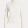 Suéteres de cuello alto de cachemira Ralph Lauren para mujer en color crema