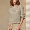 Suéteres de cuello alto de seda con adornos de Ralph Lauren para mujer en beige Suéteres de cuello alto de seda con adornos de Ralph Lauren para mujer en beige