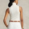 Suéteres de cuello alto sin mangas de lana Ralph Lauren para mujer en color crema Suéteres de cuello alto sin mangas de lana Ralph Lauren para mujer en color crema