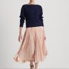 Suéteres de cuello barco de algodón de punto Aran de Ralph Lauren para mujer en azul marino Suéteres de cuello barco de algodón de punto Aran de Ralph Lauren para mujer en azul marino