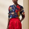 Suéteres de cuello redondo de algodón con estampado multicolor de Ralph Lauren para mujer Suéteres de cuello redondo de algodón con estampado multicolor de Ralph Lauren para mujer