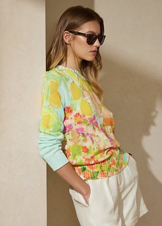 Suéteres de cuello redondo de algodón con estampado multicolor de Ralph Lauren para mujer Suéteres de cuello redondo de algodón con estampado multicolor de Ralph Lauren para mujer