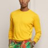Suéteres de cuello redondo de algodón Ralph Lauren amarillos para hombre Suéteres de cuello redondo de algodón Ralph Lauren amarillos para hombre