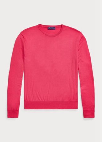 Suéteres de cuello redondo de algodón Ralph Lauren para hombre en color rosa Suéteres de cuello redondo de algodón Ralph Lauren para hombre en color rosa