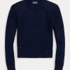 Suéteres de cuello redondo de algodón Ralph Lauren para mujer en color azul marino Suéteres de cuello redondo de algodón Ralph Lauren para mujer en color azul marino