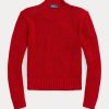 Suéteres de cuello redondo de algodón Ralph Lauren para mujer en color rojo Suéteres de cuello redondo de algodón Ralph Lauren para mujer en color rojo