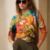 Suéteres de cuello redondo de cachemira con gráficos multicolores de Ralph Lauren para mujer Suéteres de cuello redondo de cachemira con gráficos multicolores de Ralph Lauren para mujer