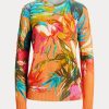 Suéteres de cuello redondo de cachemira con gráficos multicolores de Ralph Lauren para mujer Suéteres de cuello redondo de cachemira con gráficos multicolores de Ralph Lauren para mujer