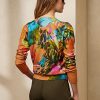 Suéteres de cuello redondo de cachemira con gráficos multicolores de Ralph Lauren para mujer Suéteres de cuello redondo de cachemira con gráficos multicolores de Ralph Lauren para mujer
