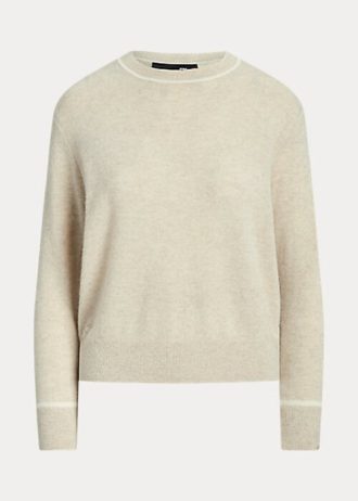 Suéteres de cuello redondo de cachemira Ralph Lauren beige para mujer Suéteres de cuello redondo de cachemira Ralph Lauren beige para mujer
