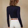 Suéteres de cuello redondo de cachemira Ralph Lauren para mujer en azul marino