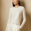 Suéteres de cuello redondo de cachemira Ralph Lauren para mujer en color crema Suéteres de cuello redondo de cachemira Ralph Lauren para mujer en color crema