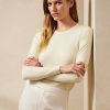 Suéteres de cuello redondo de cachemira Ralph Lauren para mujer en color crema Suéteres de cuello redondo de cachemira Ralph Lauren para mujer en color crema