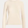 Suéteres de cuello redondo de cachemira Ralph Lauren para mujer en color crema Suéteres de cuello redondo de cachemira Ralph Lauren para mujer en color crema