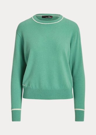 Suéteres de cuello redondo de cachemira Ralph Lauren verdes para mujer Suéteres de cuello redondo de cachemira Ralph Lauren verdes para mujer