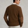 Suéteres de cuello redondo de lana con parche de gamuza de Ralph Lauren para hombre en color marrón Suéteres de cuello redondo de lana con parche de gamuza de Ralph Lauren para hombre en color marrón
