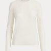 Suéteres de cuello redondo de lana merino Ralph Lauren para mujer en color crema Suéteres de cuello redondo de lana merino Ralph Lauren para mujer en color crema