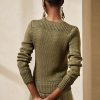 Suéteres de cuello redondo de mezcla de seda con adornos verdes de Ralph Lauren para mujer Suéteres de cuello redondo de mezcla de seda con adornos verdes de Ralph Lauren para mujer
