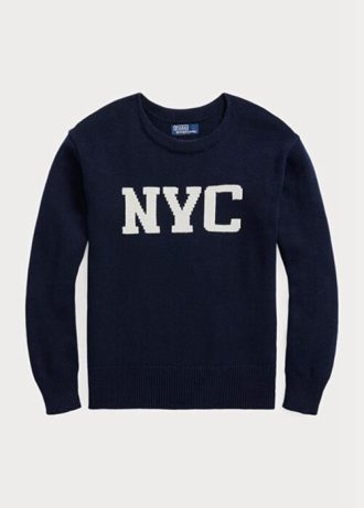Suéteres de cuello redondo Ralph Lauren Nyc para hombre en azul marino Suéteres de cuello redondo Ralph Lauren Nyc para hombre en azul marino