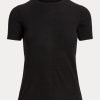 Suéteres de manga corta de jersey de cachemira Ralph Lauren negros para mujer Suéteres de manga corta de jersey de cachemira Ralph Lauren negros para mujer