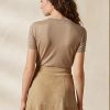 Suéteres de manga corta de jersey de cachemira Ralph Lauren para mujer en color marrón Suéteres de manga corta de jersey de cachemira Ralph Lauren para mujer en color marrón