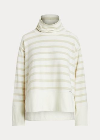 Suéteres de polar de alto rendimiento a rayas Ralph Lauren para mujer en color crema Suéteres de polar de alto rendimiento a rayas Ralph Lauren para mujer en color crema