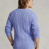Suéteres de punto trenzado de algodón morados de Ralph Lauren para hombre Suéteres de punto trenzado de algodón morados de Ralph Lauren para hombre