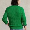 Suéteres de punto trenzado de algodón Ralph Lauren para hombre, color verde Suéteres de punto trenzado de algodón Ralph Lauren para hombre, color verde