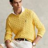 Suéteres de punto trenzado de algodón Ralph Lauren para hombre en amarillo Suéteres de punto trenzado de algodón Ralph Lauren para hombre en amarillo
