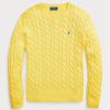 Suéteres de punto trenzado de algodón Ralph Lauren para hombre en amarillo Suéteres de punto trenzado de algodón Ralph Lauren para hombre en amarillo