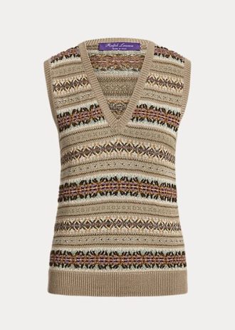Suéteres Fair Isle con adornos multicolores de Ralph Lauren para mujer Suéteres Fair Isle con adornos multicolores de Ralph Lauren para mujer