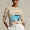 Suéteres Ralph Lauren ar-Motif de mezcla de cachemira en beige para mujer Suéteres Ralph Lauren ar-Motif de mezcla de cachemira en beige para mujer