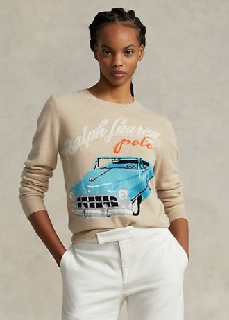 Suéteres Ralph Lauren ar-Motif de mezcla de cachemira en beige para mujer Suéteres Ralph Lauren ar-Motif de mezcla de cachemira en beige para mujer