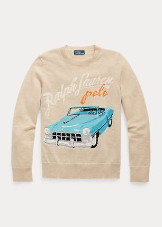 Suéteres Ralph Lauren ar-Motif de mezcla de cachemira en beige para mujer Suéteres Ralph Lauren ar-Motif de mezcla de cachemira en beige para mujer
