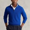 Suéteres Ralph Lauren de algodón de punto de malla con cremallera de un cuarto para hombre en azul Suéteres Ralph Lauren de algodón de punto de malla con cremallera de un cuarto para hombre en azul