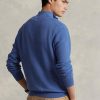 Suéteres Ralph Lauren de algodón de punto de malla con cremallera de un cuarto para hombre en azul Suéteres Ralph Lauren de algodón de punto de malla con cremallera de un cuarto para hombre en azul