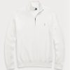 Suéteres Ralph Lauren de algodón de punto de malla con cremallera de un cuarto para hombre en blanco Suéteres Ralph Lauren de algodón de punto de malla con cremallera de un cuarto para hombre en blanco