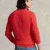 Suéteres Ralph Lauren de algodón de punto de malla con cremallera de un cuarto para hombre en color rojo Suéteres Ralph Lauren de algodón de punto de malla con cremallera de un cuarto para hombre en color rojo