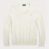 Suéteres Ralph Lauren de algodón texturizado de corte entallado para hombre, color blanco Suéteres Ralph Lauren de algodón texturizado de corte entallado para hombre, color blanco