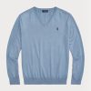 Suéteres Ralph Lauren de algodón texturizado de corte entallado para hombre en azul Suéteres Ralph Lauren de algodón texturizado de corte entallado para hombre en azul