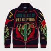 Suéteres Ralph Lauren de lana con cremallera completa y gráficos multicolores para hombre Suéteres Ralph Lauren de lana con cremallera completa y gráficos multicolores para hombre