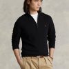 Suéteres Ralph Lauren negros de algodón con cremallera de un cuarto para hombre Suéteres Ralph Lauren negros de algodón con cremallera de un cuarto para hombre