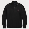Suéteres Ralph Lauren negros de algodón con cremallera de un cuarto para hombre Suéteres Ralph Lauren negros de algodón con cremallera de un cuarto para hombre
